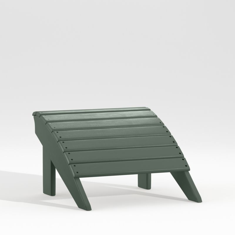 Vista II Green Outdoor Adirondack Chair Ottoman by POLYWOOD® - image 2 of 6