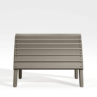 Vista II Slate Grey Outdoor Adirondack Ottoman by POLYWOOD®