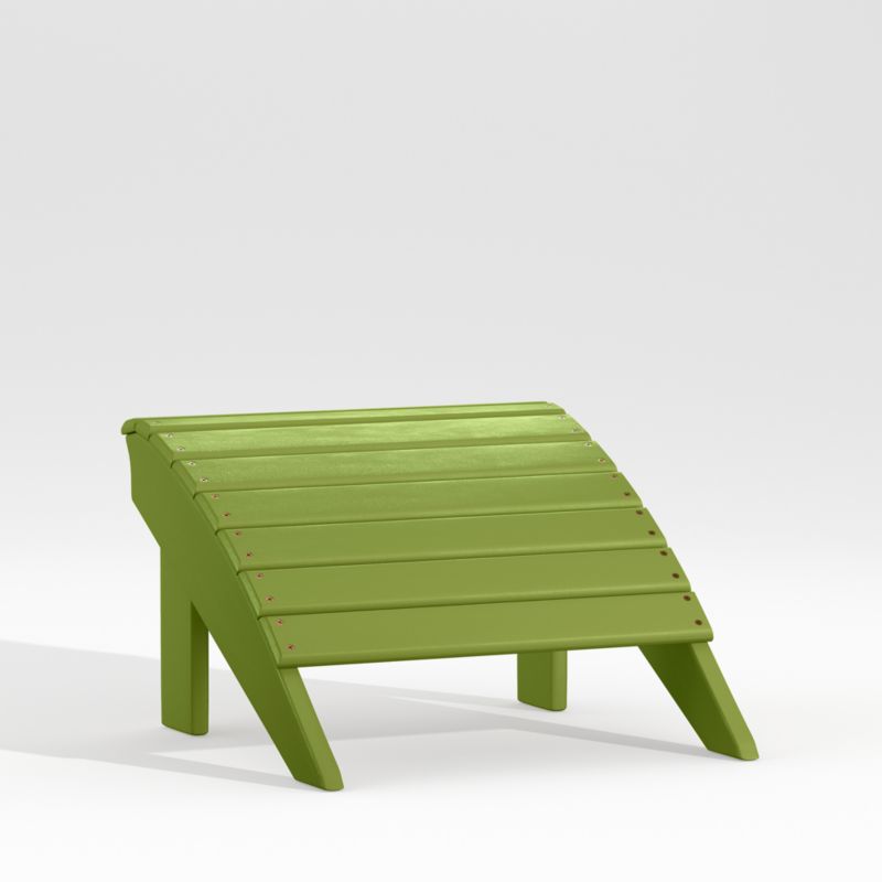 Vista II Lime Outdoor Adirondack Chair Ottoman by POLYWOOD® - image 2 of 6