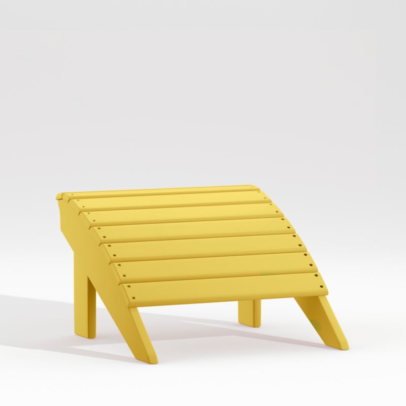 Vista II Lemon Outdoor Adirondack Chair Ottoman by POLYWOOD® - image 2 of 5