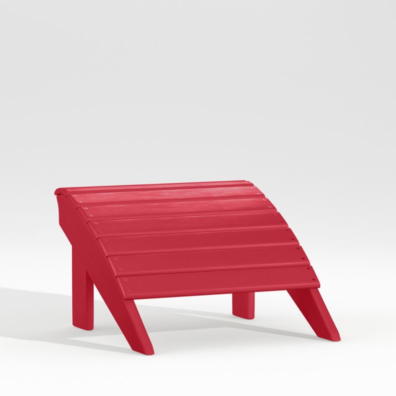 Vista II Sunset Red Outdoor Adirondack Chair Ottoman by POLYWOOD® - image 2 of 5