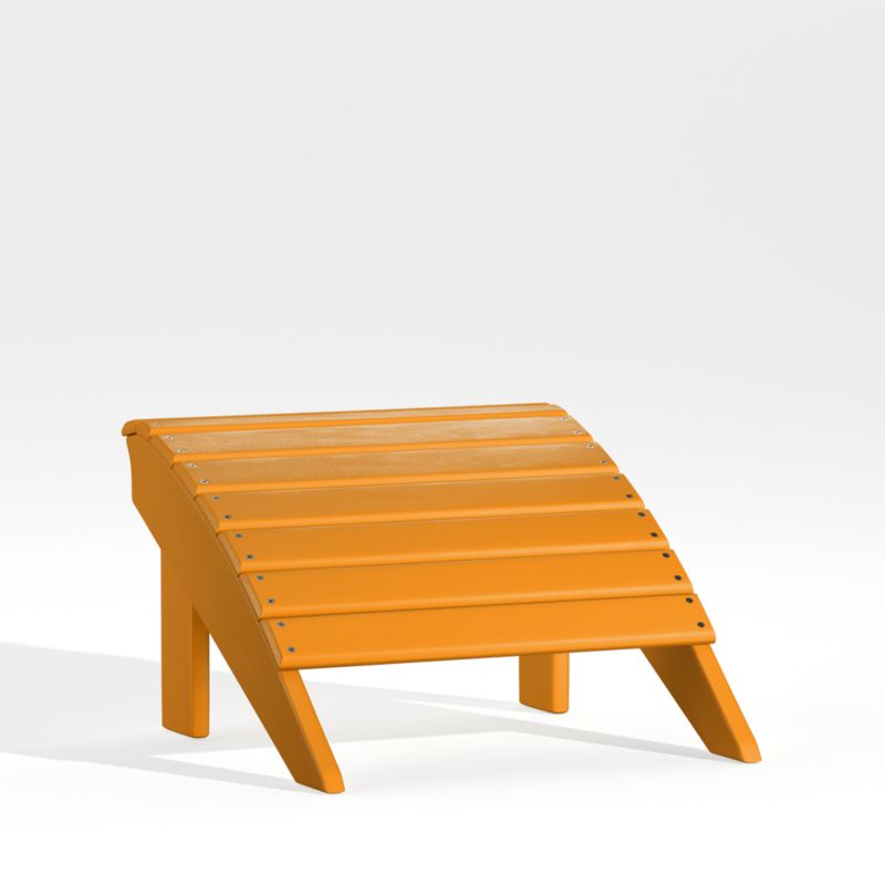 Vista II Tangerine Outdoor Adirondack Chair Ottoman by POLYWOOD® - image 2 of 6