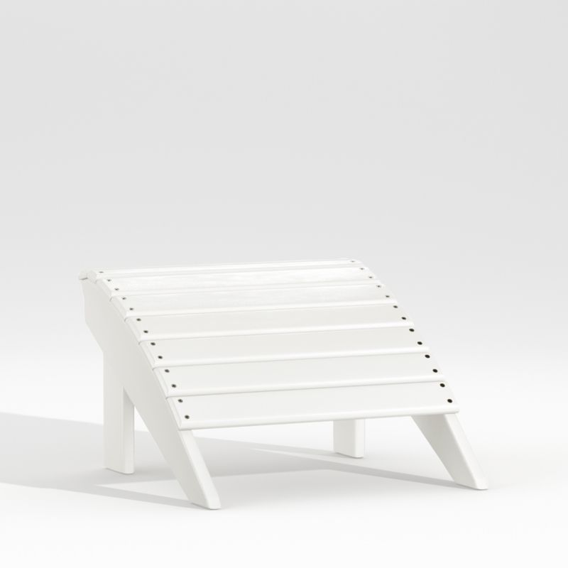 Vista II White Outdoor Adirondack Chair Ottoman by POLYWOOD® - image 2 of 6