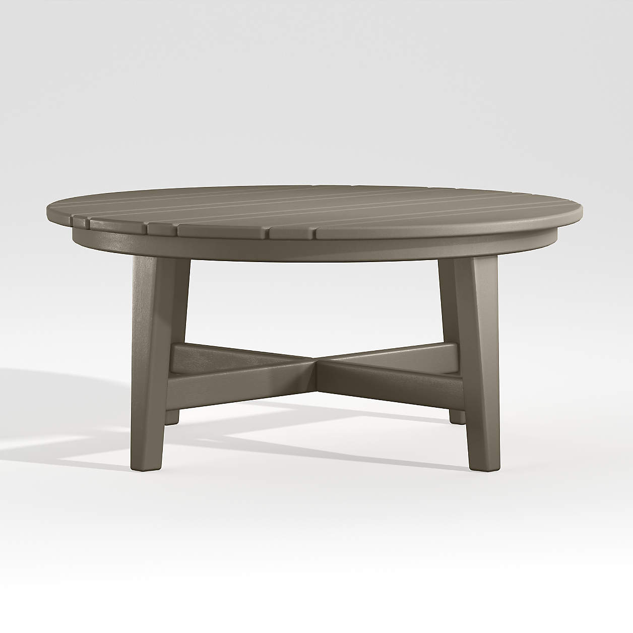 Vista II Slate Grey Adirondack Outdoor Patio Coffee Table by POLYWOOD