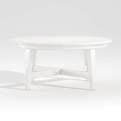 Vista II White Adirondack Outdoor Patio Coffee Table by POLYWOOD