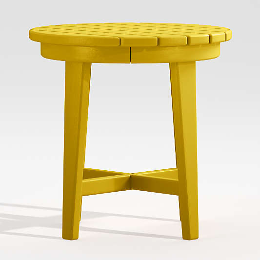 Vista II Lemon Adirondack Outdoor Side Table by POLYWOOD®