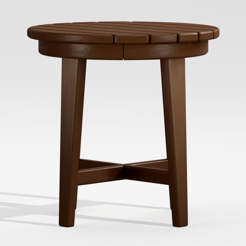 Vista II Mahogany Adirondack Outdoor Side Table by POLYWOOD®