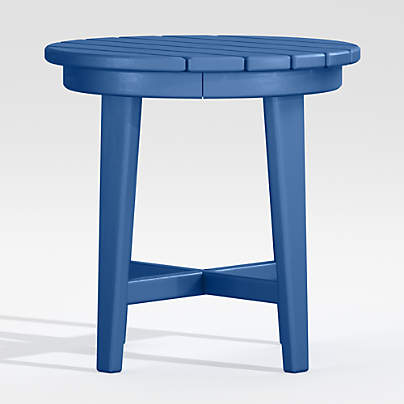 Vista II Pacific Blue Adirondack Outdoor Side Table by POLYWOOD®