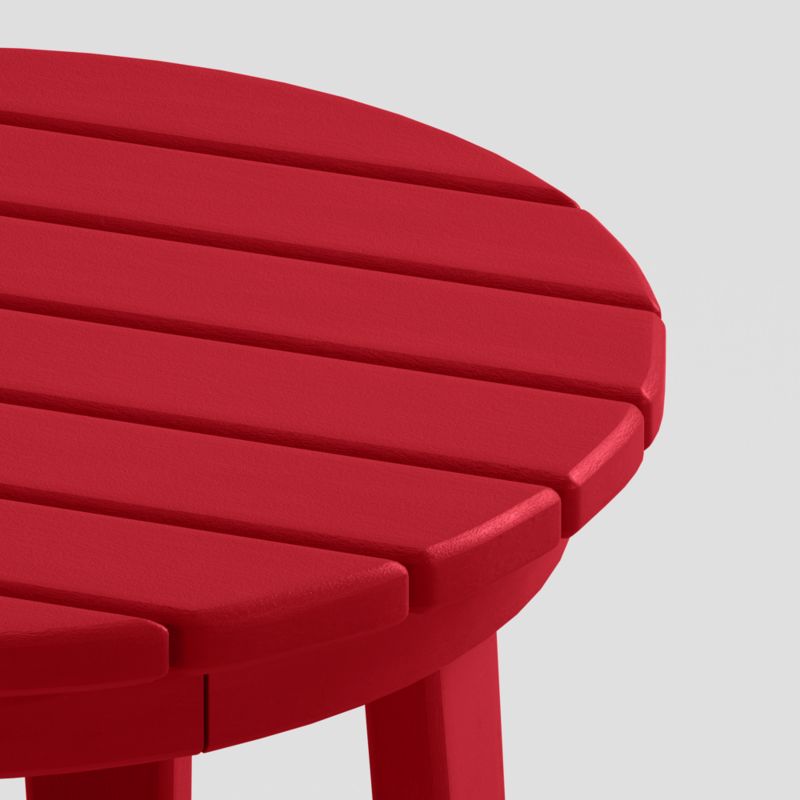 Vista II Sunset Red Adirondack Outdoor Side Table by POLYWOOD® - image 3 of 6