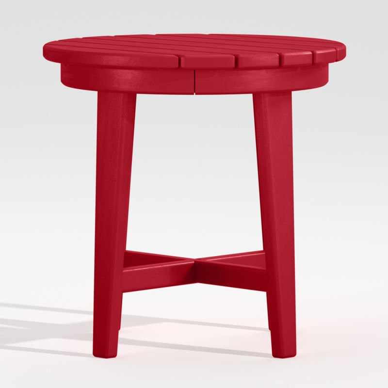 Vista II Sunset Red Adirondack Outdoor Side Table by POLYWOOD®