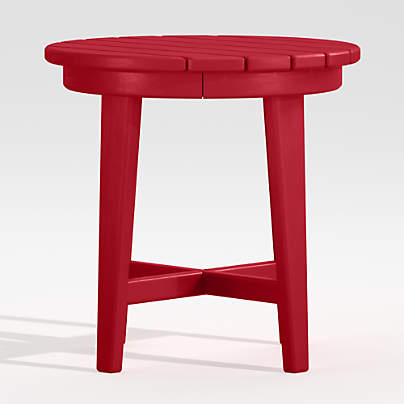 Vista II Sunset Red Adirondack Outdoor Side Table by POLYWOOD®