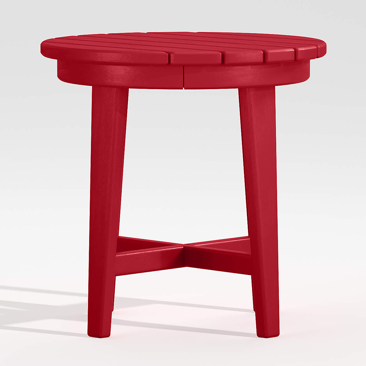 Vista II Sunset Red Adirondack Outdoor Patio Side Table by POLYWOOD