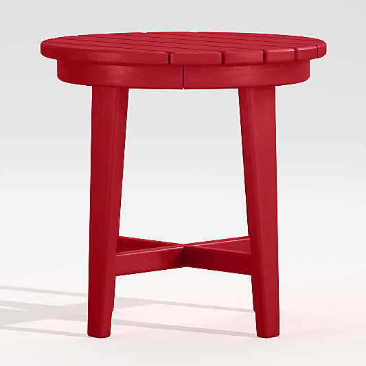 Vista II Sunset Red Adirondack Outdoor Side Table by POLYWOOD®