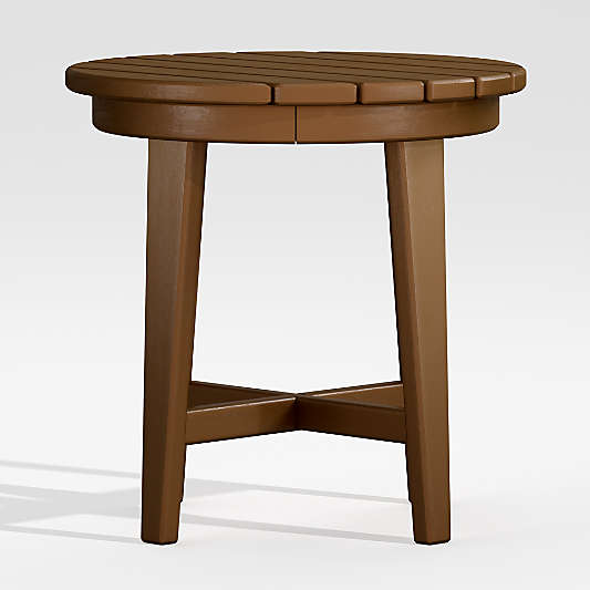 Vista II Teak Adirondack Outdoor Side Table by POLYWOOD®