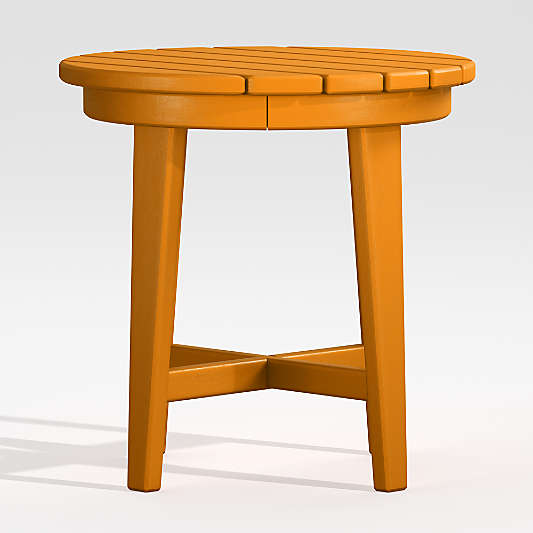 Vista II Tangerine Adirondack Outdoor Side Table by POLYWOOD®