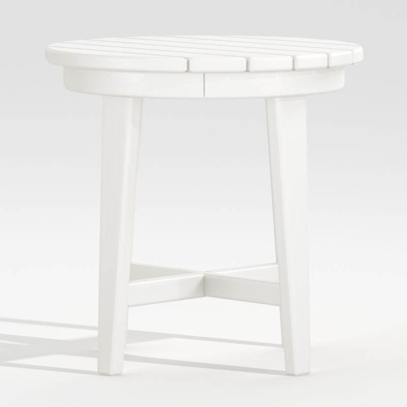 Vista II White Adirondack Outdoor Side Table by POLYWOOD®