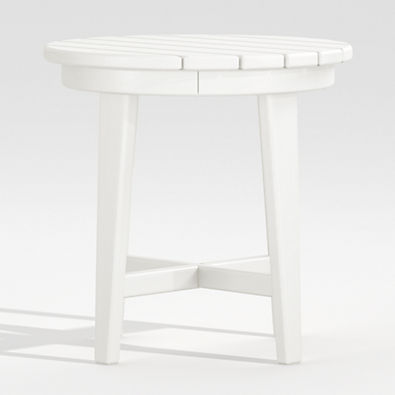 View Vista II White Adirondack Outdoor Side Table by POLYWOOD® details