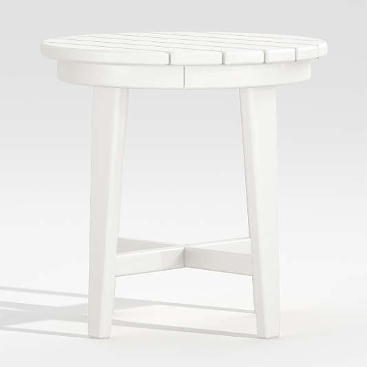 Vista II White Adirondack Outdoor Side Table by POLYWOOD®