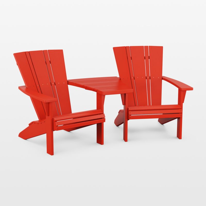 Vista II Sunset Red Outdoor Adirondack Chair by POLYWOOD® - image 9 of 13