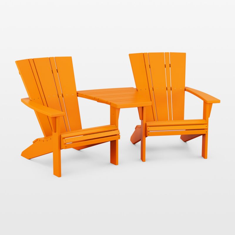 Vista II Tangerine Outdoor Patio Adirondack Chair by POLYWOOD + Reviews ...