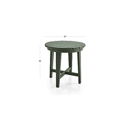 Vista II Green Adirondack Outdoor Side Table by POLYWOOD®