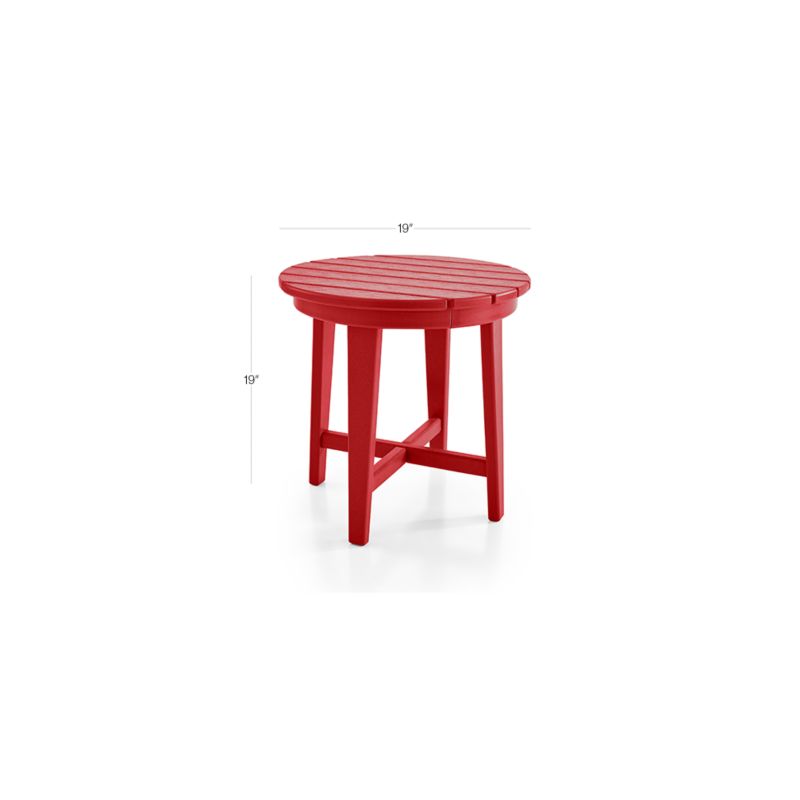 View Vista II Sunset Red Adirondack Outdoor Side Table by POLYWOOD® - image 2 of 6