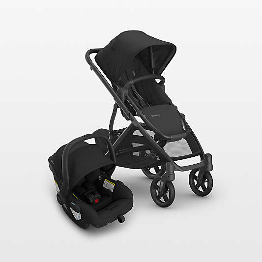 UPPAbaby Vista V3 Jake Black Foldable Baby Stroller + Mesa V3 Travel System
