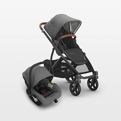 UPPAbaby Vista V3 Greyson Charcoal Foldable Stroller + Mesa V3 Travel System