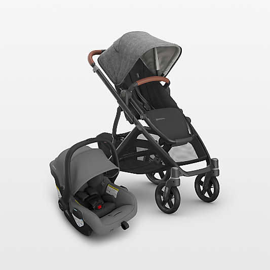 UPPAbaby Vista V3 Greyson Charcoal Foldable Stroller + Mesa V3 Travel System