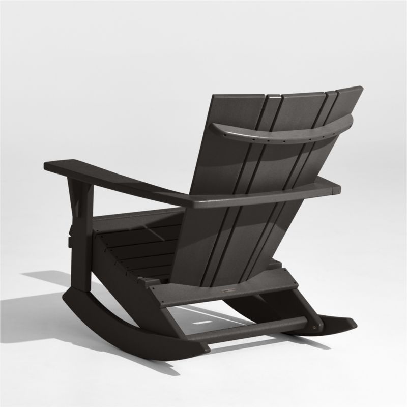 Vista Black Outdoor Adirondack Rocking Chair by POLYWOOD® - image 5 of 8