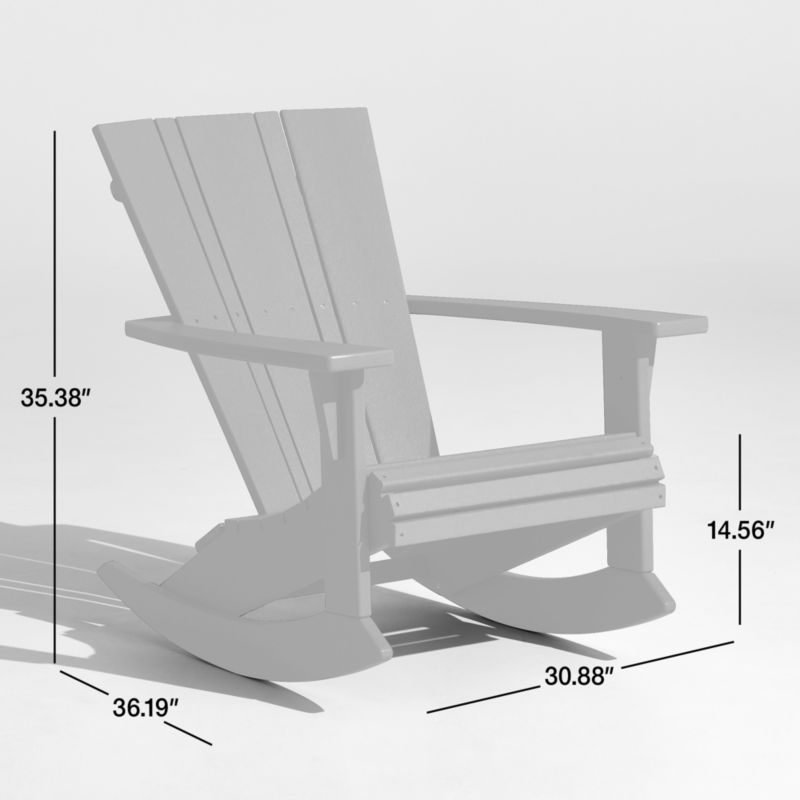 View Vista Black Outdoor Adirondack Rocking Chair by POLYWOOD® - image 3 of 8