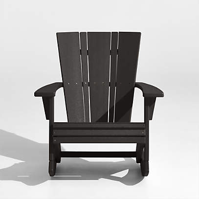 Vista Black Outdoor Adirondack Rocking Chair by POLYWOOD Reviews