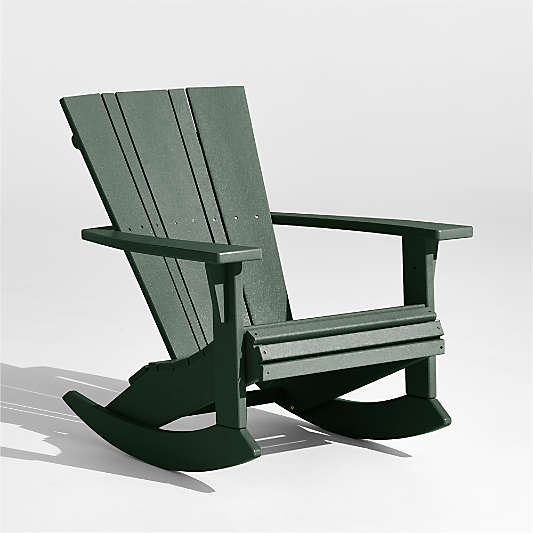 Vista Green Outdoor Adirondack Rocking Chair by POLYWOOD®