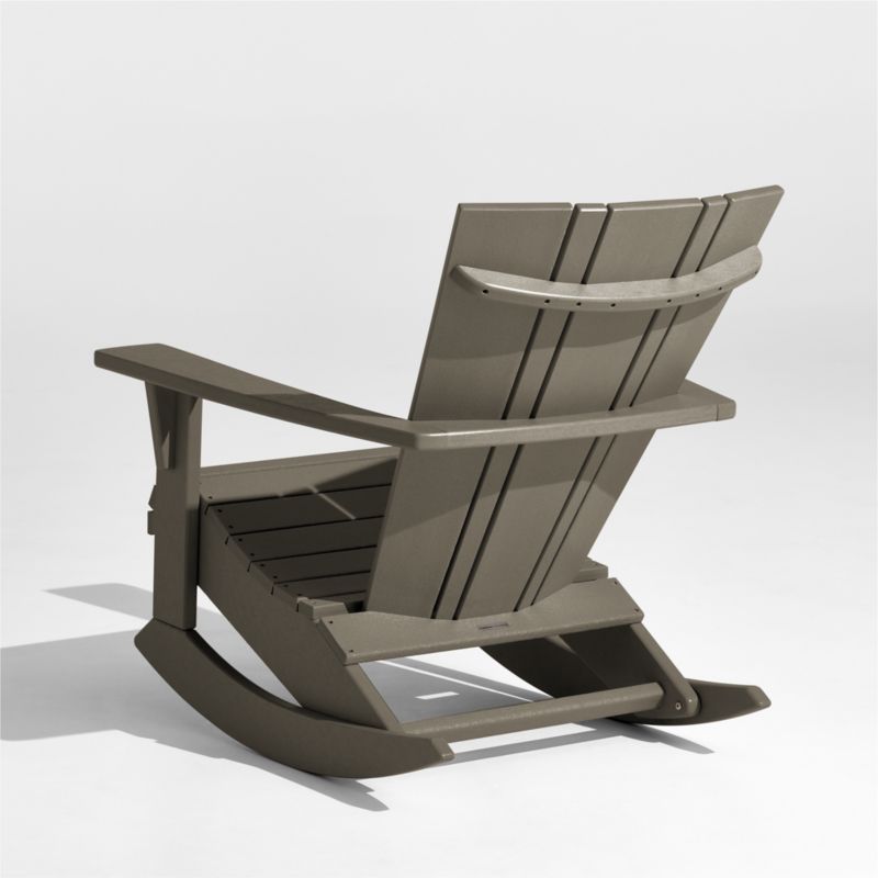 Vista Grey Outdoor Adirondack Rocking Chair by POLYWOOD® - image 4 of 7