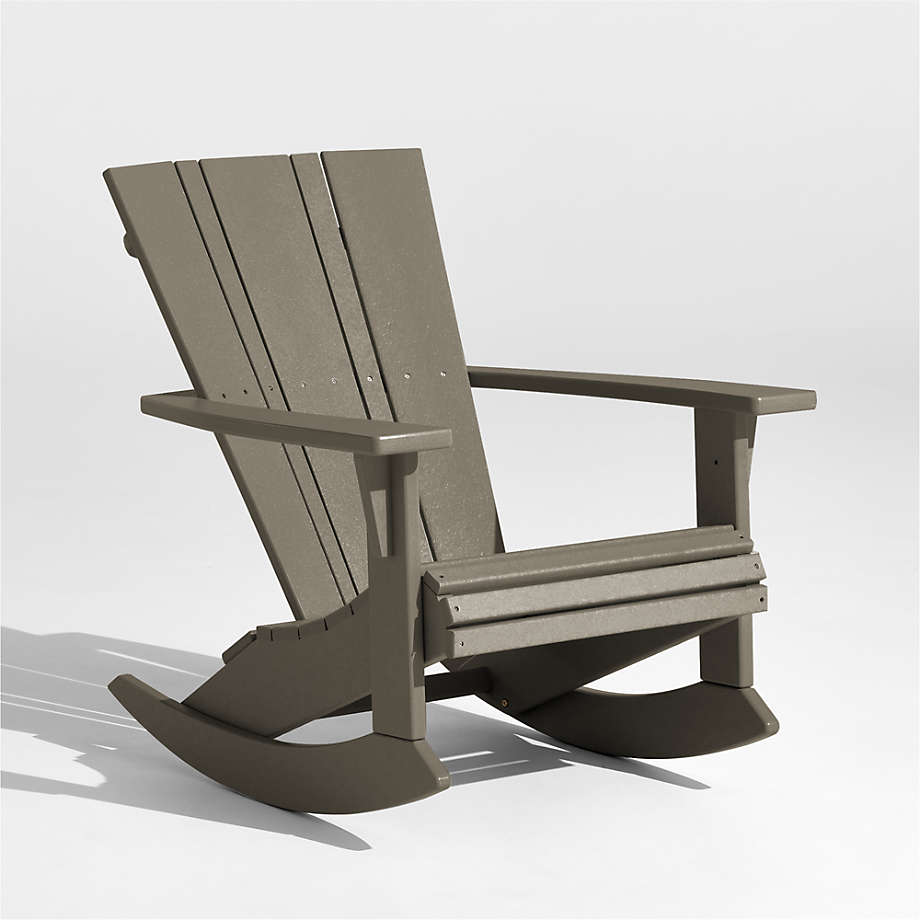 Vista Grey Outdoor Adirondack Rocking Chair by POLYWOOD Reviews