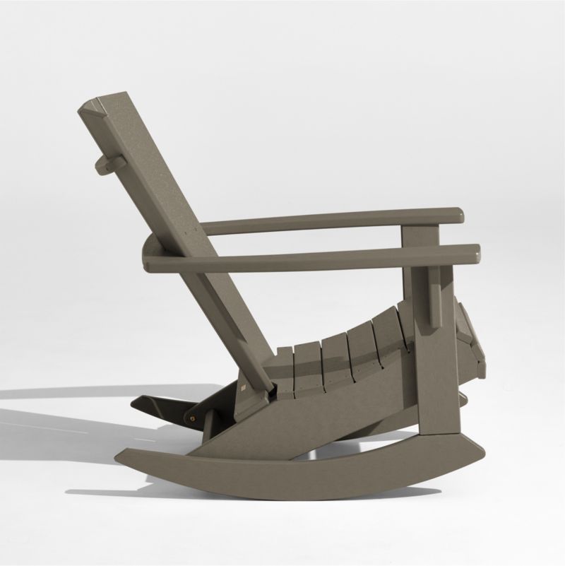 Vista Grey Outdoor Adirondack Rocking Chair by POLYWOOD® - image 3 of 7