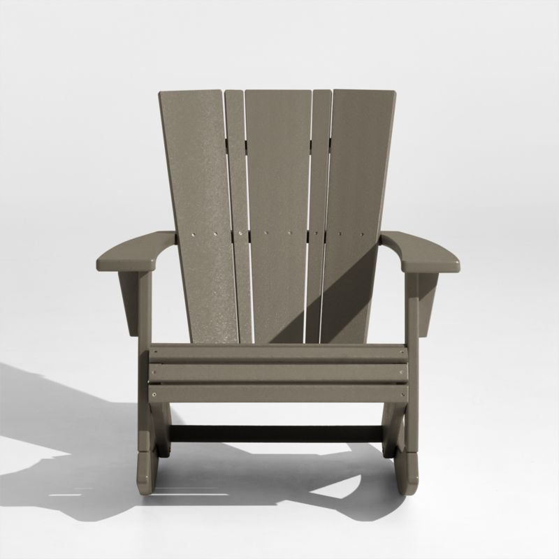 Vista Grey Outdoor Adirondack Rocking Chair by POLYWOOD® - image 2 of 7