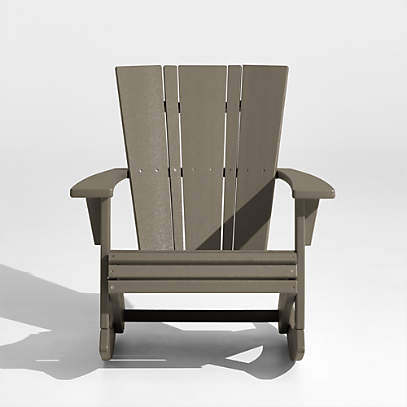 Gray adirondack rocking discount chair