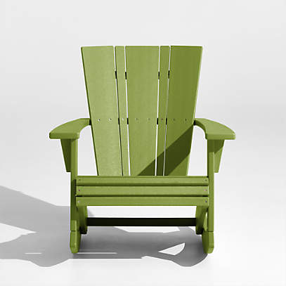 Vista Lime Green Outdoor Adirondack Rocking Chair by POLYWOOD