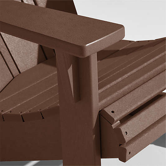 Vista Mahogany Brown Outdoor Adirondack Rocking Chair by POLYWOOD®