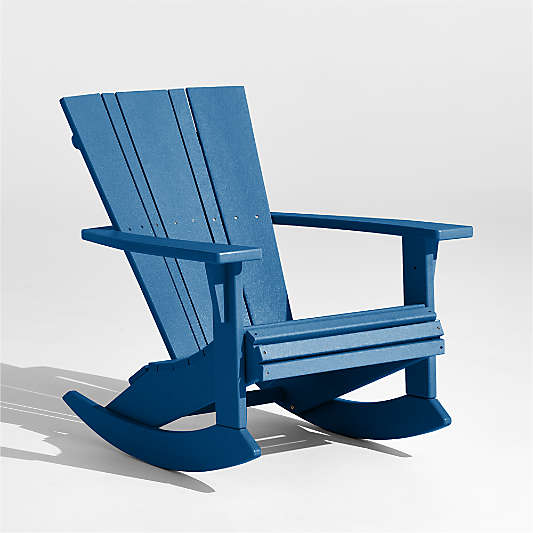 Vista Pacific Blue Outdoor Adirondack Rocking Chair by POLYWOOD®