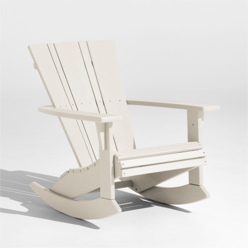 Vista Sand Brown Outdoor Adirondack Rocking Chair by POLYWOOD® - image 0 of 7