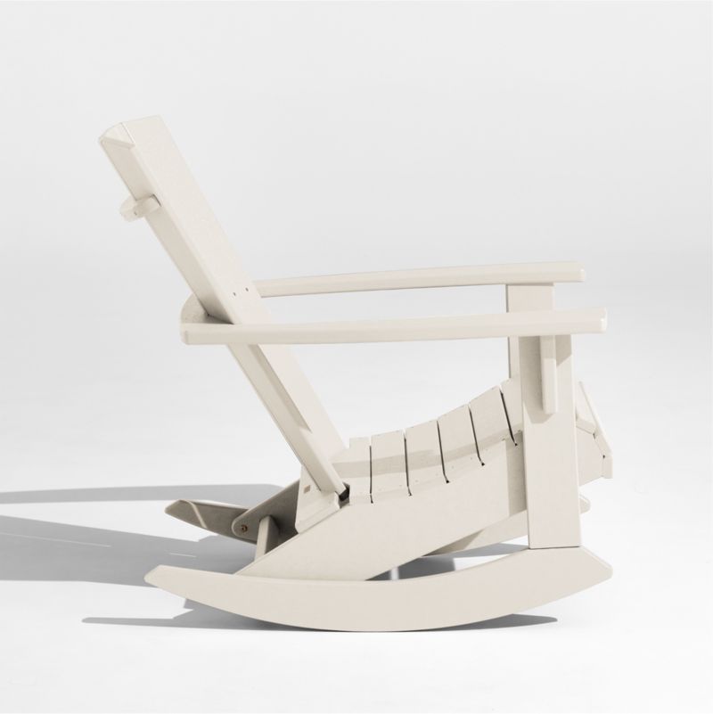 Vista Sand Brown Outdoor Adirondack Rocking Chair by POLYWOOD® - image 3 of 7