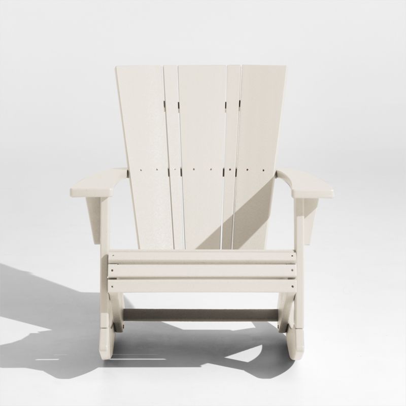 Vista Sand Brown Outdoor Adirondack Rocking Chair by POLYWOOD® - image 2 of 7