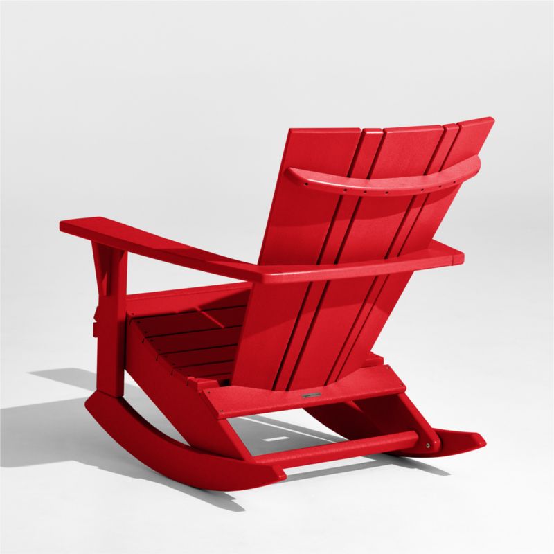 Vista Sunset Red Outdoor Adirondack Rocking Chair by POLYWOOD® - image 4 of 7