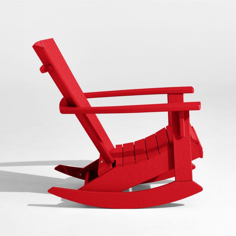 Vista Sunset Red Outdoor Adirondack Rocking Chair by POLYWOOD® - image 3 of 7