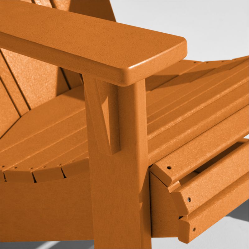 Vista Tangerine Orange Outdoor Adirondack Rocking Chair by POLYWOOD® - image 5 of 7