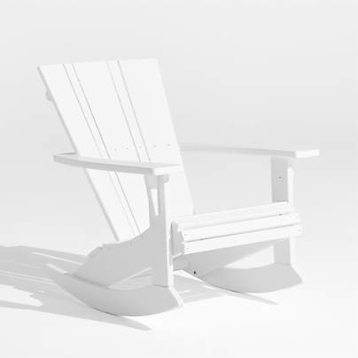 Vista White Outdoor Adirondack Rocking Chair by POLYWOOD®