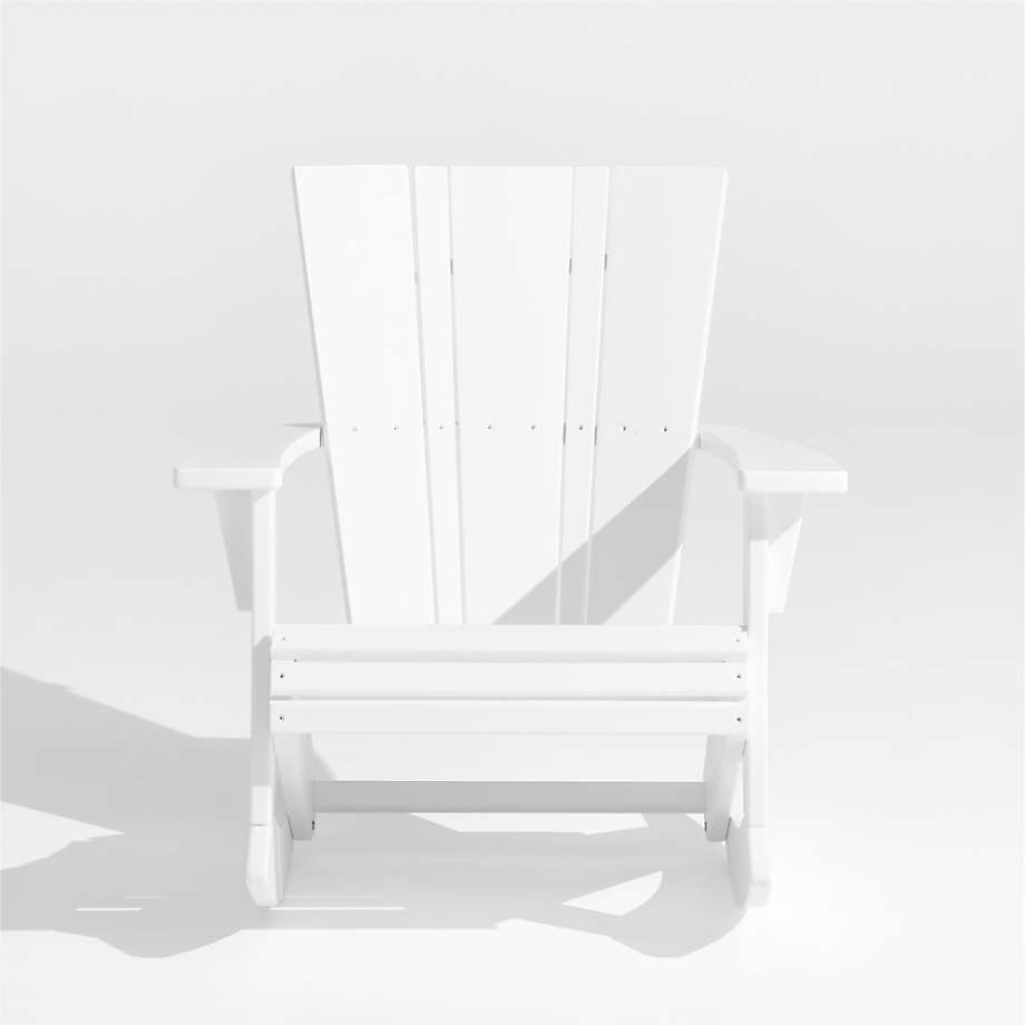 Vista White Outdoor Adirondack Rocking Chair by POLYWOOD Crate & Barrel