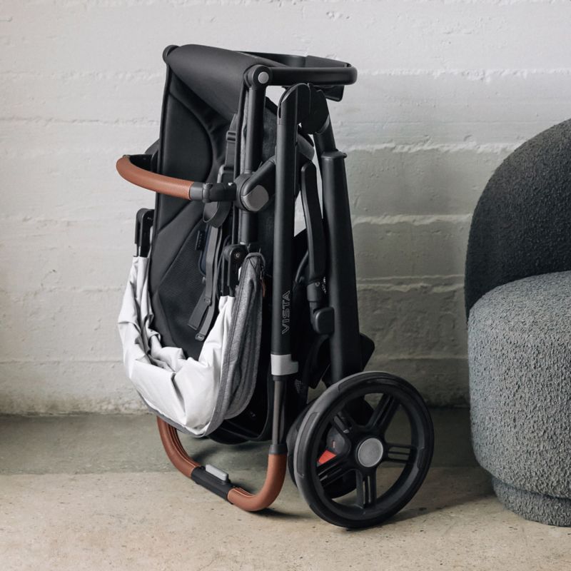 UPPAbaby Vista V3 Ada Sandstone Melange Foldable Convertible Baby Stroller + Aria V2 Infant Car Seat Travel System - image 4 of 8